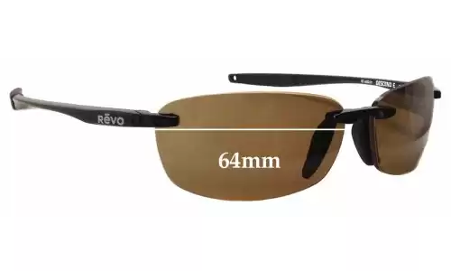 Sunglass Fix Ersatzgläser für Revo RE4060 Descend E - 64mm Wide Revo RE4060 Descend E Ersatzlinsen 64mm wide