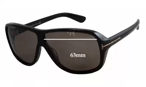 Sunglass Fix Ersatzgläser für Tom Ford Blake TF242 - 63mm Wide Sunglass Fix Ersatzgläser für Tom Ford Blake TF242 - 63mm Wide