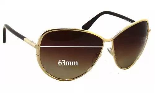 Sunglass Fix Ersatzgläser für Tom Ford TF181 - 63mm Wide Tom Ford TF181 Ersatzlinsen 63mm wide