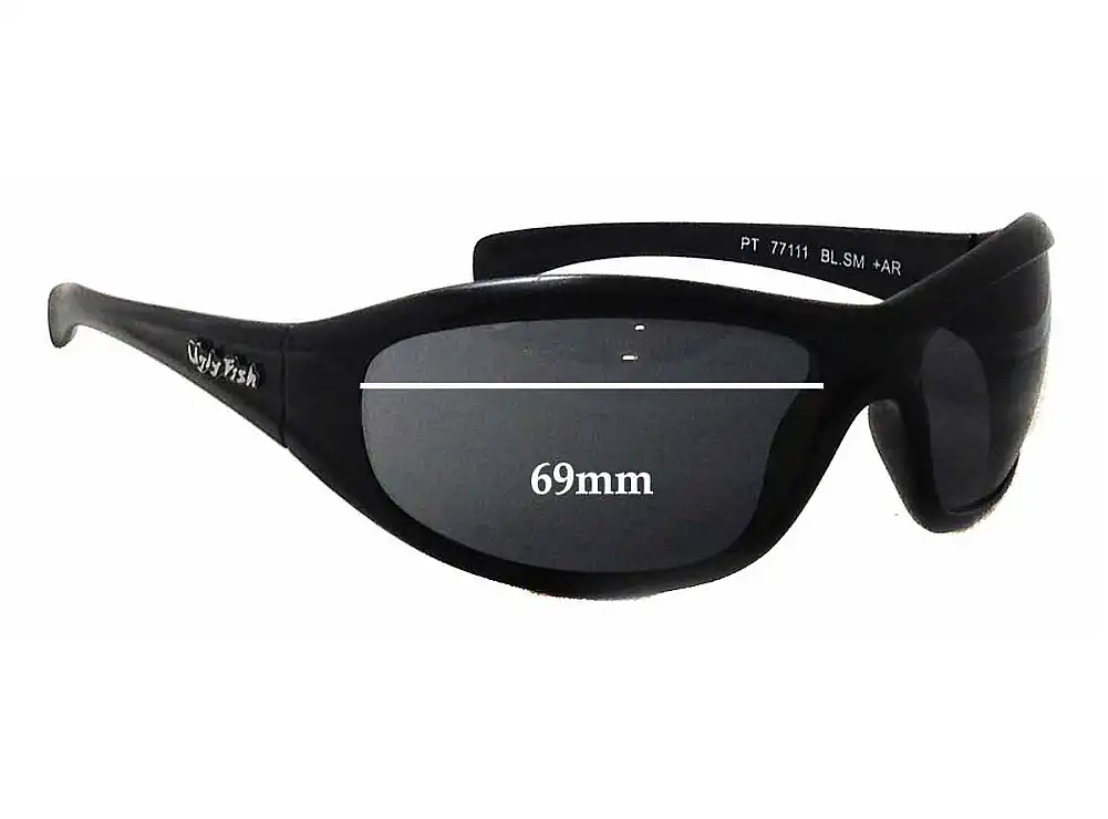 Sunglass Fix Ersatzgläser für Ugly Fish PT77111 - 69mm Wide Sunglass Fix Ersatzgläser für Ugly Fish PT77111 - 69mm Wide
