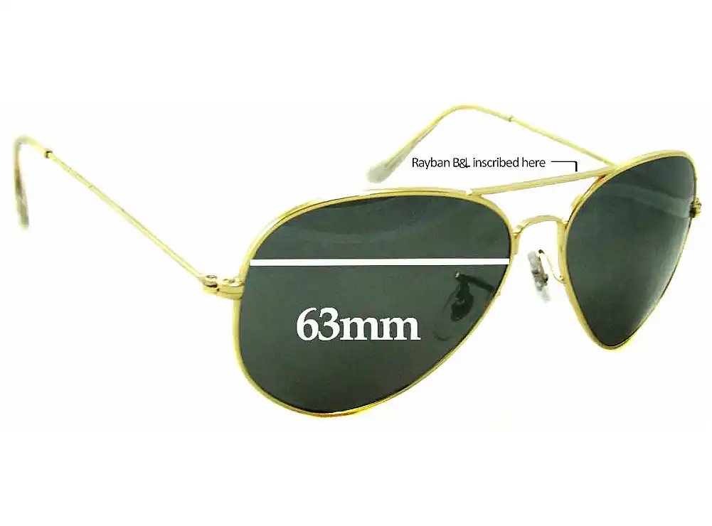 Sunglass Fix Ersatzgläser für Ray-Ban B&L Aviators RB3026 - 63mm Wide Sunglass Fix Ersatzgläser für Ray-Ban B&L Aviators RB3026 - 63mm Wide
