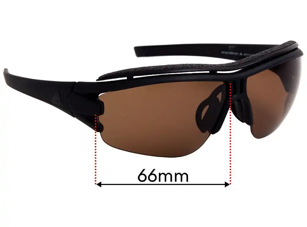 Sunglass Fix Ersatzgläser für Adidas AD07 Evil Eye Halfrim Pro S - 66mm Wide Sunglass Fix Ersatzgläser für Adidas AD07 Evil Eye Halfrim Pro S - 66mm Wide