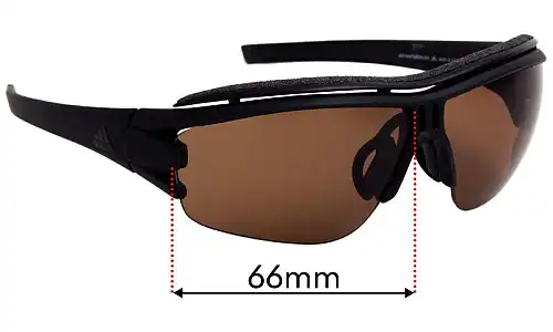 Sunglass Fix Ersatzgläser für Adidas AD07 Evil Eye Halfrim Pro S - 66mm Wide Adidas AD07 Evil Eye Halfrim Pro S Ersatzlinsen 66mm wide