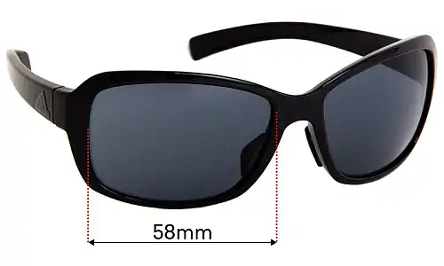 Sunglass Fix Ersatzgläser für Adidas AD21 Baboa - 58mm Wide Adidas AD21 Baboa Ersatzlinsen 58mm wide