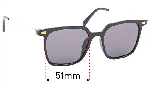 Sunglass Fix Ersatzgläser für A J Morgan 40165 - 51mm Wide A J Morgan 40165 Ersatzlinsen 51mm wide