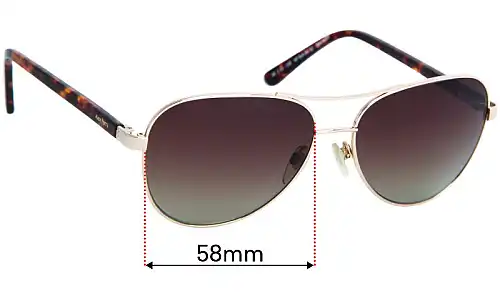 Sunglass Fix Ersatzgläser für Alex Perry AP Sun Rx 32 - 58mm Wide Alex Perry AP Sun Rx 32 Ersatzlinsen 58mm wide