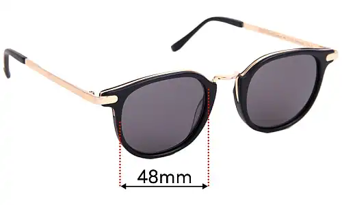 Sunglass Fix Ersatzgläser für Bailey Nelson Eddie - 48mm Wide Sunglass Fix Ersatzgläser für Bailey Nelson Eddie - 48mm Wide