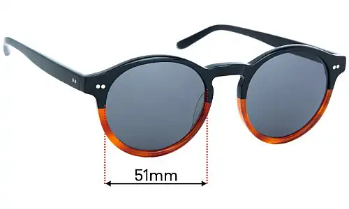 Sunglass Fix Ersatzgläser für Bailey Nelson Tyler - 51mm Wide Bailey Nelson Tyler Ersatzlinsen 51mm wide