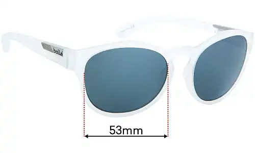 Sunglass Fix Ersatzgläser für Bolle Rooke - 53mm Wide Bolle Rooke Ersatzlinsen 53mm wide