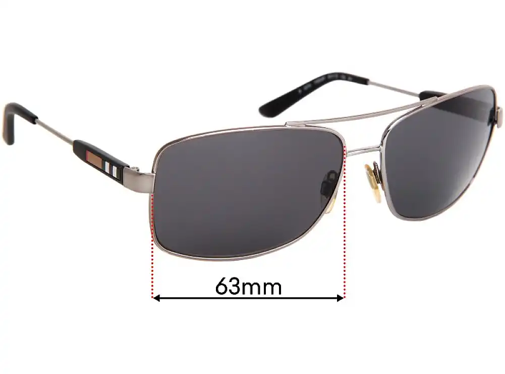 Sunglass Fix Ersatzgläser für Burberry B 3074 - 63mm Wide Sunglass Fix Ersatzgläser für Burberry B 3074 - 63mm Wide