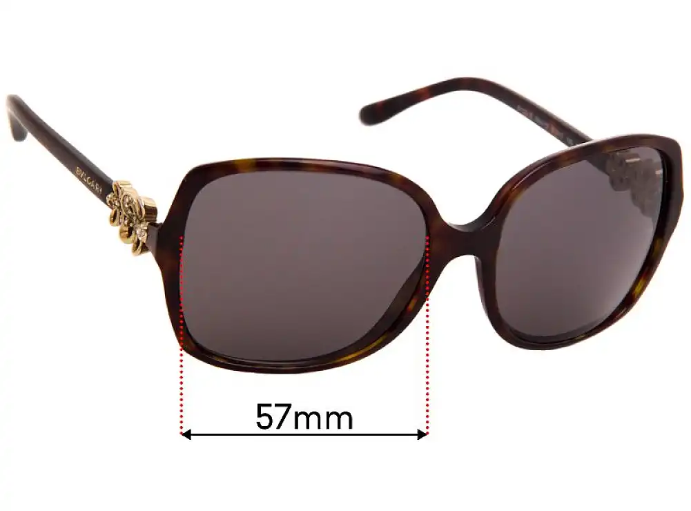 Sunglass Fix Ersatzgläser für Bvlgari 8120-B - 57mm Wide Sunglass Fix Ersatzgläser für Bvlgari 8120-B - 57mm Wide