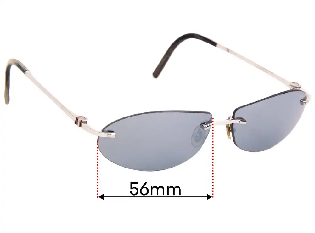 Sunglass Fix Ersatzgläser für Cartier 3968278 - 56mm Wide Sunglass Fix Ersatzgläser für Cartier 3968278 - 56mm Wide