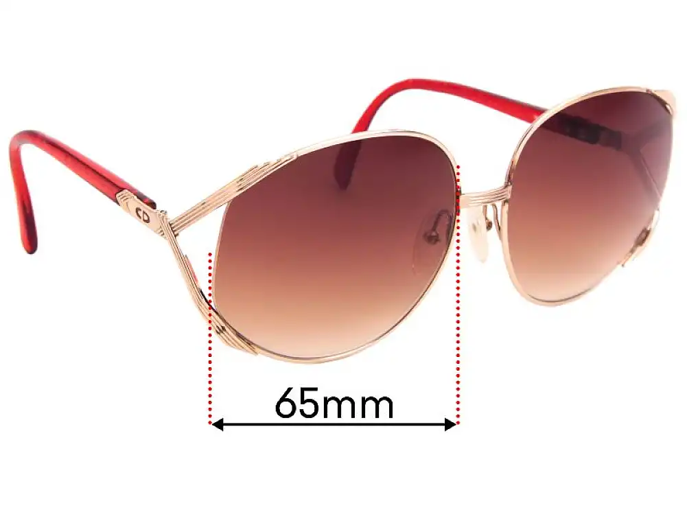Sunglass Fix Ersatzgläser für Christian Dior 2250 - 65mm Wide Sunglass Fix Ersatzgläser für Christian Dior 2250 - 65mm Wide