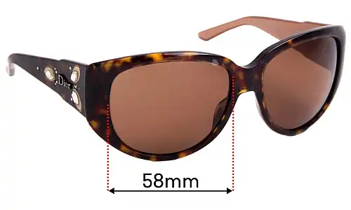 Sunglass Fix Ersatzgläser für Christian Dior Ethnidior 1 - 58mm Wide Sunglass Fix Ersatzgläser für Christian Dior Ethnidior 1 - 58mm Wide