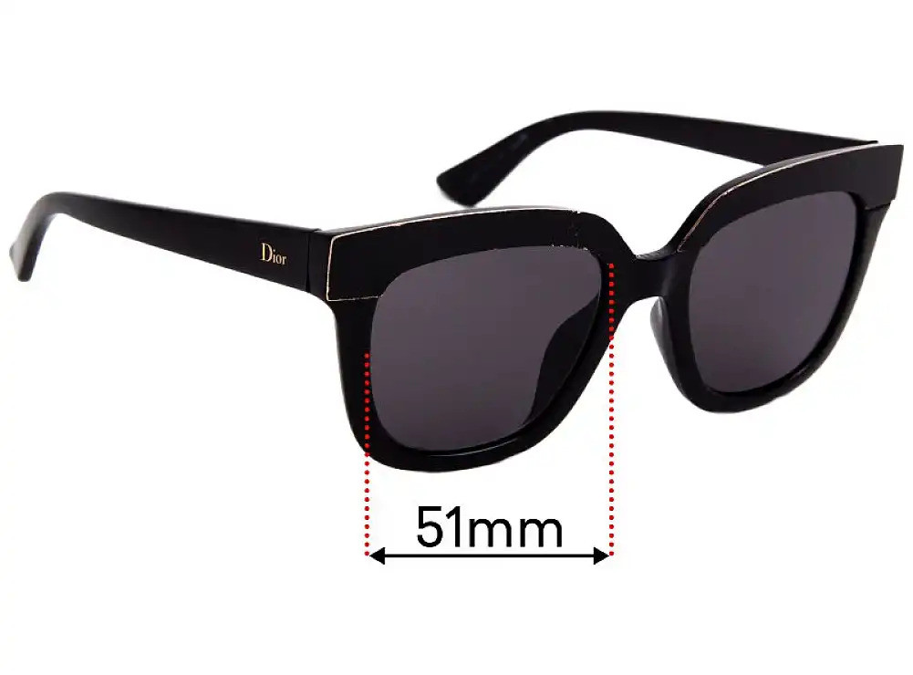 Sunglass Fix Ersatzgläser für Christian Dior Soft 2 - 51mm Wide Sunglass Fix Ersatzgläser für Christian Dior Soft 2 - 51mm Wide