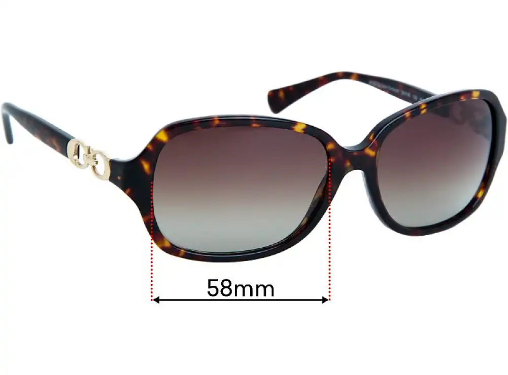 Sunglass Fix Ersatzgläser für Coach HC8146 - 58mm Wide Sunglass Fix Ersatzgläser für Coach HC8146 - 58mm Wide