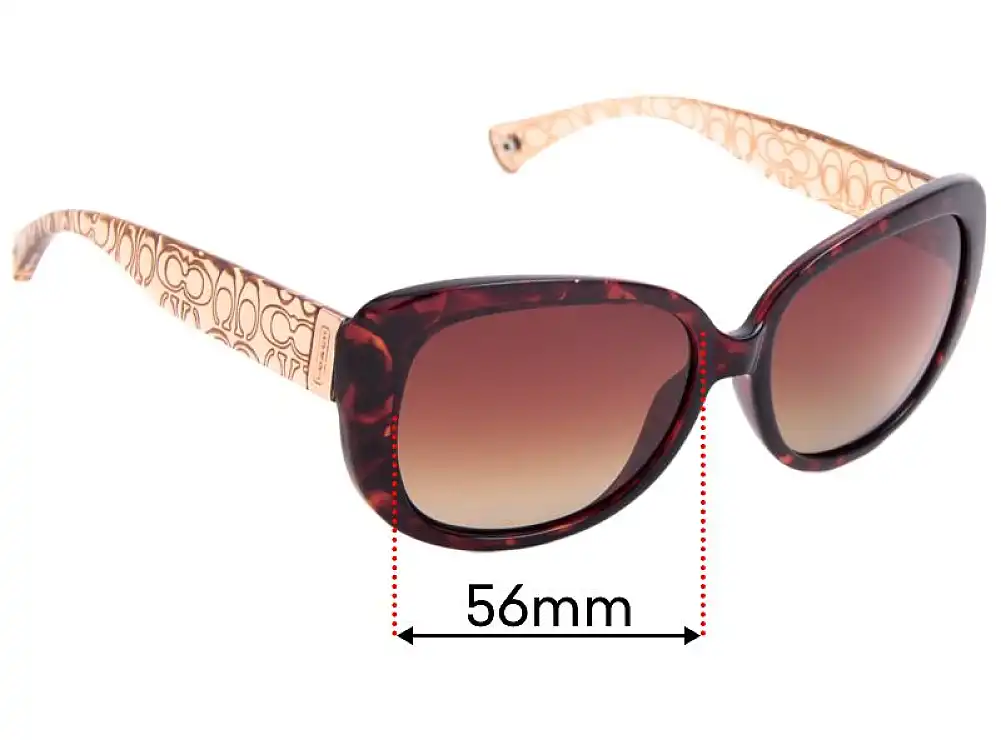 Sunglass Fix Ersatzgläser für Coach HC8076 Laurin - 56mm Wide Sunglass Fix Ersatzgläser für Coach HC8076 Laurin - 56mm Wide