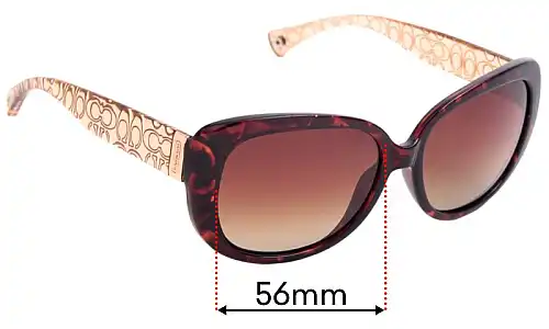 Sunglass Fix Ersatzgläser für Coach HC8076 Laurin - 56mm Wide Sunglass Fix Ersatzgläser für Coach HC8076 Laurin - 56mm Wide