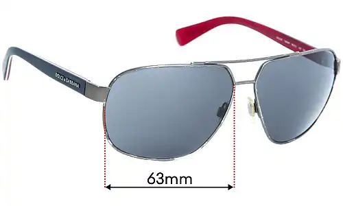 Sunglass Fix Ersatzgläser für Dolce & Gabbana DG2140 - 63mm Wide Sunglass Fix Ersatzgläser für Dolce & Gabbana DG2140 - 63mm Wide