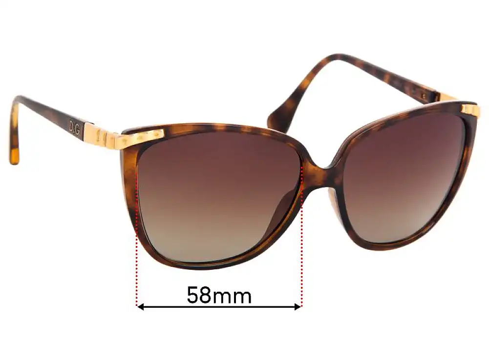 Sunglass Fix Ersatzgläser für Dolce & Gabbana DG8096 - 58mm Wide Sunglass Fix Ersatzgläser für Dolce & Gabbana DG8096 - 58mm Wide