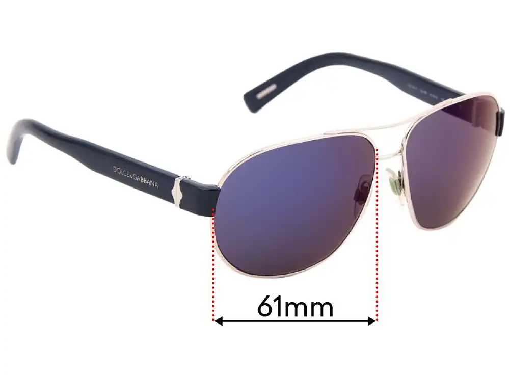 Sunglass Fix Ersatzgläser für Dolce & Gabbana DG2117 - 61mm Wide Sunglass Fix Ersatzgläser für Dolce & Gabbana DG2117 - 61mm Wide