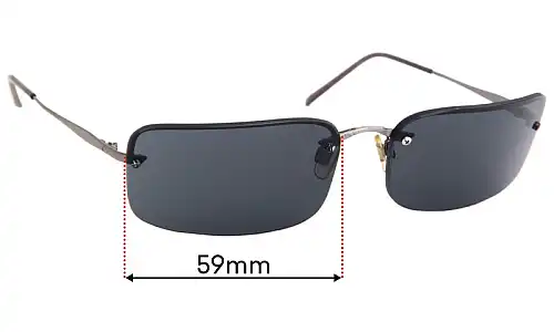 Sunglass Fix Ersatzgläser für Emporio Armani 248-S - 59mm Wide Emporio Armani 248-S Ersatzlinsen 59mm wide