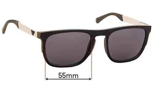 Sunglass Fix Ersatzgläser für Emporio Armani EA4114 - 55mm Wide Emporio Armani EA4114 Ersatzlinsen 55mm wide