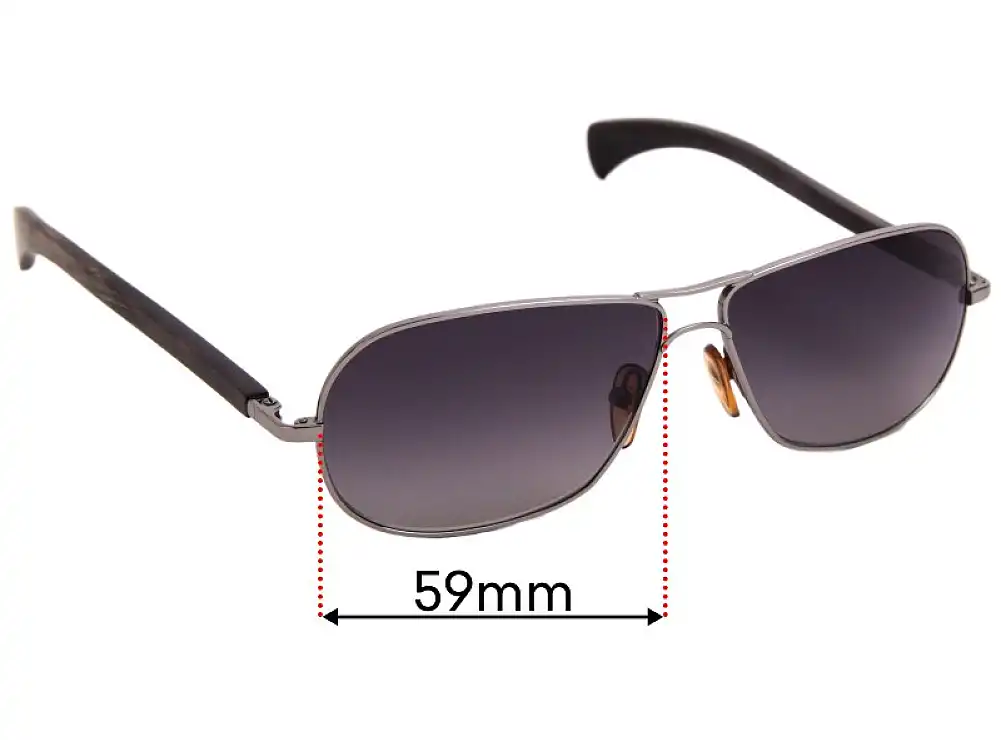 Sunglass Fix Ersatzgläser für Gold & Wood Spica - 59mm Wide Sunglass Fix Ersatzgläser für Gold & Wood Spica - 59mm Wide