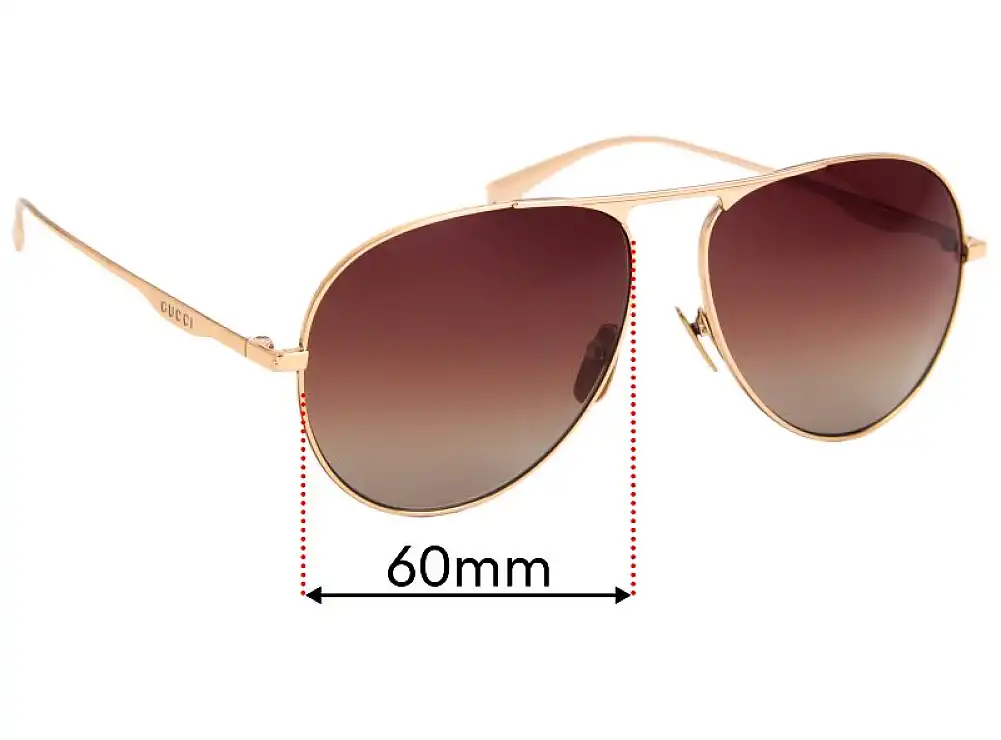Sunglass Fix Ersatzgläser für Gucci GG 0334/S - 60mm Wide Sunglass Fix Ersatzgläser für Gucci GG 0334/S - 60mm Wide