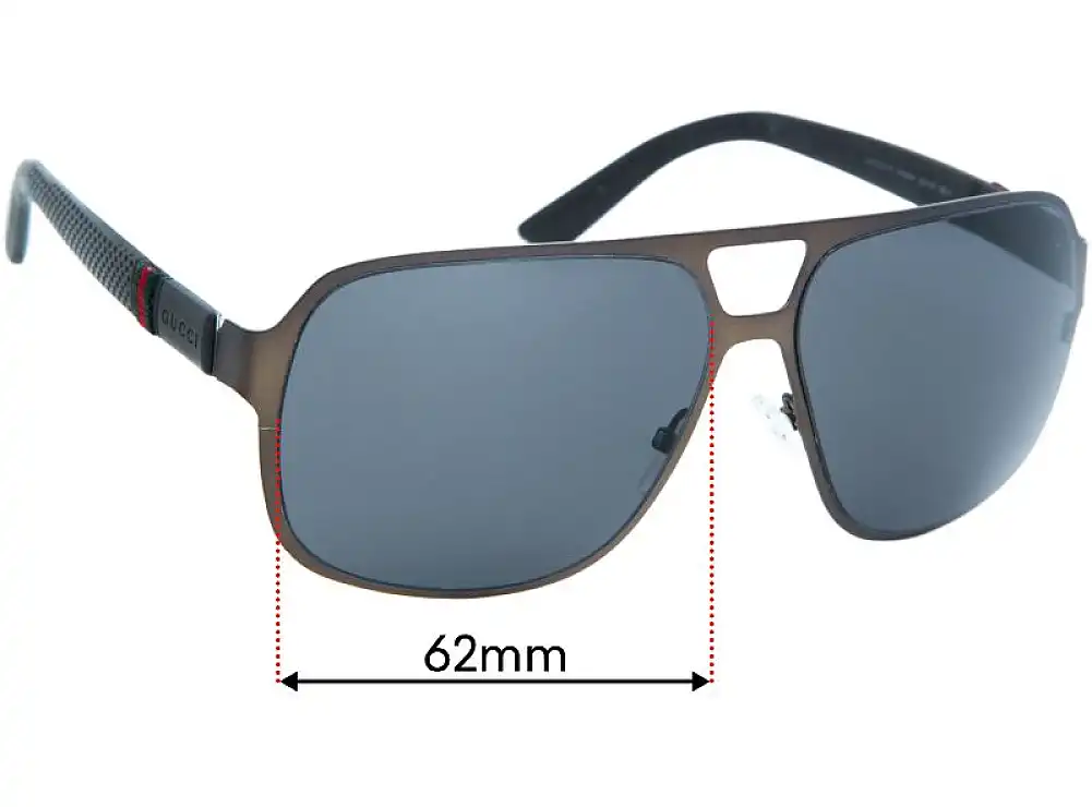 Sunglass Fix Ersatzgläser für Gucci GG2253/S - 62mm Wide Sunglass Fix Ersatzgläser für Gucci GG2253/S - 62mm Wide