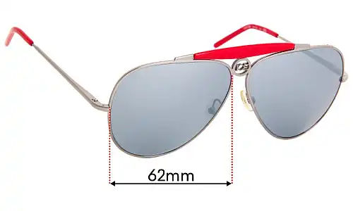 Sunglass Fix Ersatzgläser für Iceberg IC51106 - 62mm Wide Sunglass Fix Ersatzgläser für Iceberg IC51106 - 62mm Wide