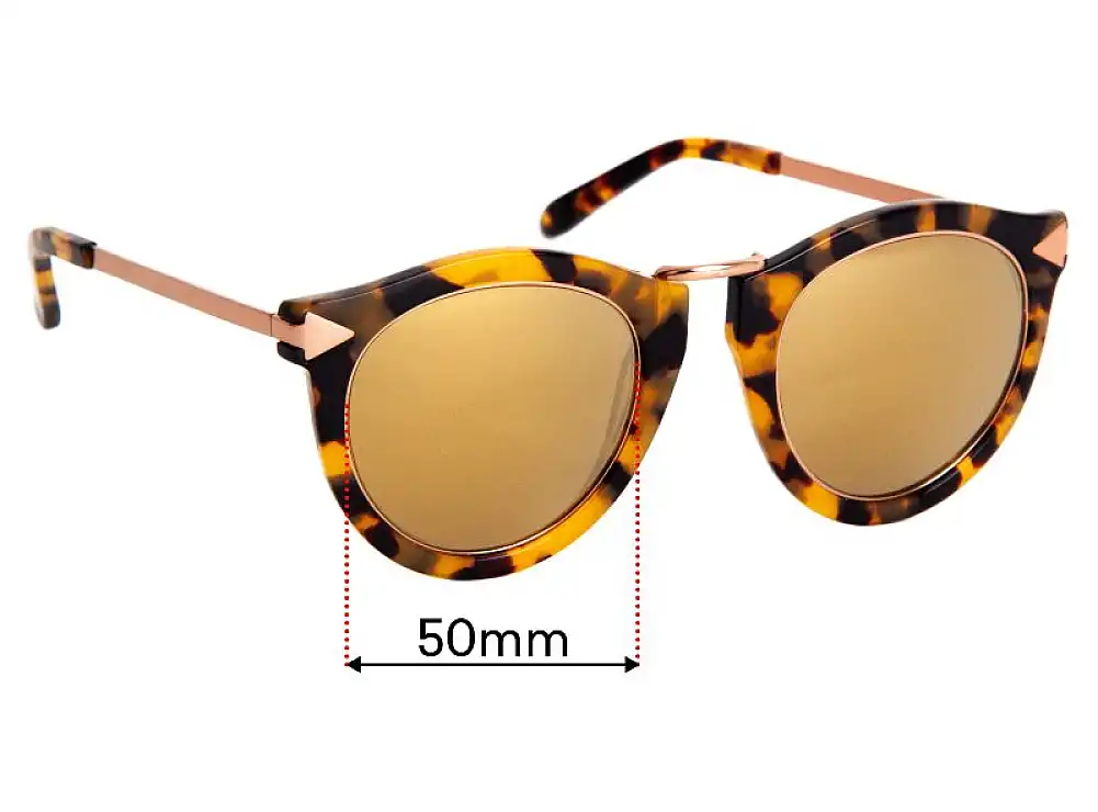 Sunglass Fix Ersatzgläser für Karen Walker Superstars Harvest - 50mm Wide Sunglass Fix Ersatzgläser für Karen Walker Superstars Harvest - 50mm Wide