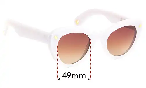 Sunglass Fix Ersatzgläser für Lucy Folk Wingspan - 49mm Wide Lucy Folk Wingspan Ersatzlinsen 49mm wide