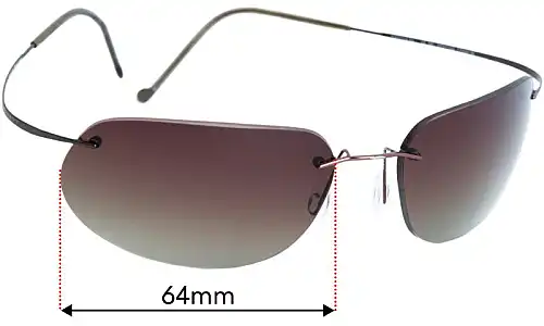 Sunglass Fix Ersatzgläser für Maui Jim MJ501 Ka'anapali - 64mm Wide Maui Jim MJ501 Ka'anapali Ersatzlinsen 64mm wide