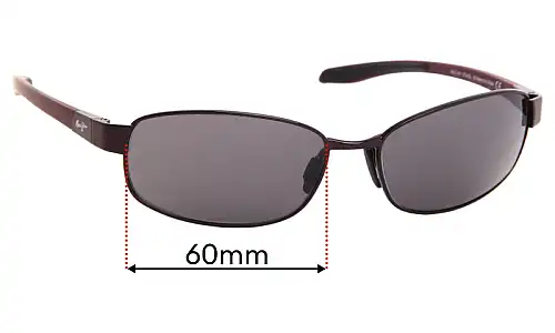 Sunglass Fix Ersatzgläser für Maui Jim MJ741 Salt Air - 60mm Wide Maui Jim MJ741 Salt Air Ersatzlinsen 60mm wide