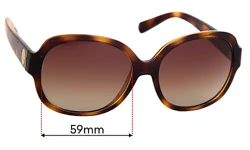 Sunglass Fix Ersatzgläser für Michael Kors Corte MK6021 - 59mm Wide Michael Kors Corte MK6021 Ersatzlinsen 59mm wide