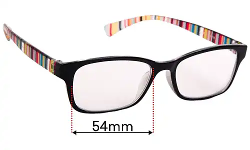 Sunglass Fix Ersatzgläser für Paul Smith JD330 - 54mm Wide Paul Smith JD330 Ersatzlinsen 54mm wide