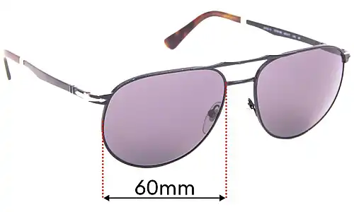 Sunglass Fix Ersatzgläser für Persol 2455-S - 60mm Wide Persol 2455-S Ersatzlinsen 60mm wide