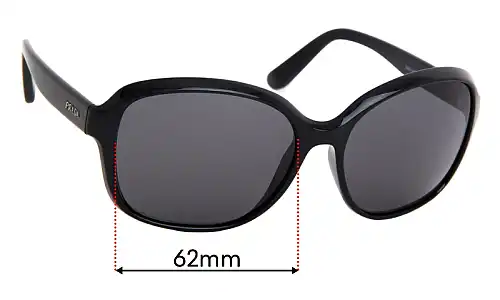Sunglass Fix Ersatzgläser für Prada SPR18Q - 62mm Wide Sunglass Fix Ersatzgläser für Prada SPR18Q - 62mm Wide