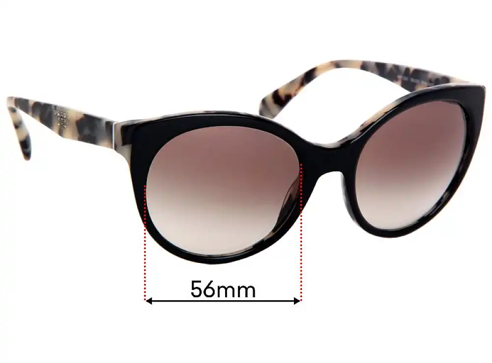 Prada SPR23O Replacement Lenses 56mm Prada SPR23O Replacement Lenses 56mm