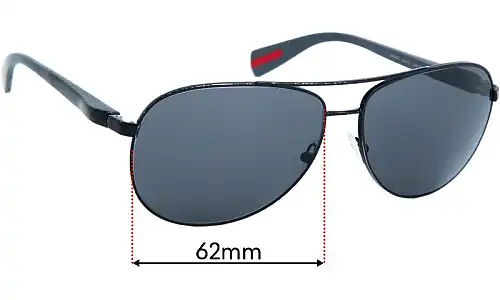 Sunglass Fix Ersatzgläser für Prada SPS51O - 62mm Wide Sunglass Fix Ersatzgläser für Prada SPS51O - 62mm Wide