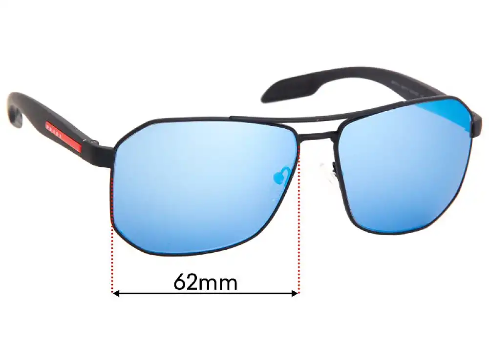Sunglass Fix Ersatzgläser für Prada SPS51V - 62mm Wide Sunglass Fix Ersatzgläser für Prada SPS51V - 62mm Wide