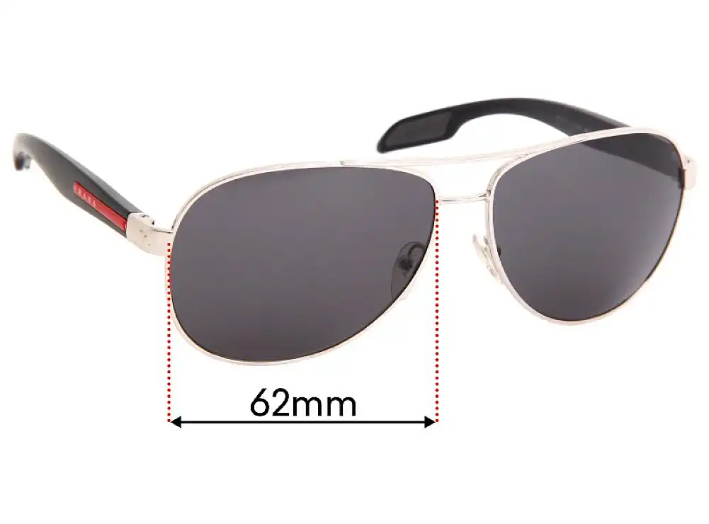 Sunglass Fix Ersatzgläser für Prada SPS53P - 62mm Wide Sunglass Fix Ersatzgläser für Prada SPS53P - 62mm Wide