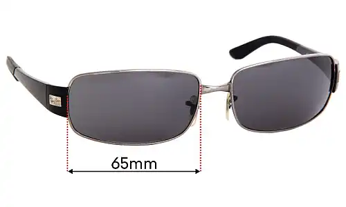 Sunglass Fix Ersatzgläser für Ray-Ban RB3421 - 65mm Wide Ray-Ban RB3421 Ersatzlinsen 65mm wide