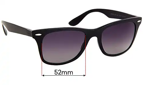 Sunglass Fix Ersatzgläser für Ray-Ban RB4195 Wayfarer Liteforce - 52mm Wide Ray-Ban RB4195 Wayfarer Liteforce Ersatzgläser 52mm wide