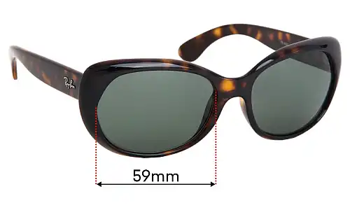 Sunglass Fix Ersatzgläser für Ray-Ban RB4325 - 59mm Wide Ray-Ban RB4325 Ersatzlinsen 59mm wide