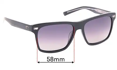 Sunglass Fix Ersatzgläser für Costa Del Mar Aransas - 58mm Wide Costa Del Mar Aransas Ersatzlinsen 58mm wide