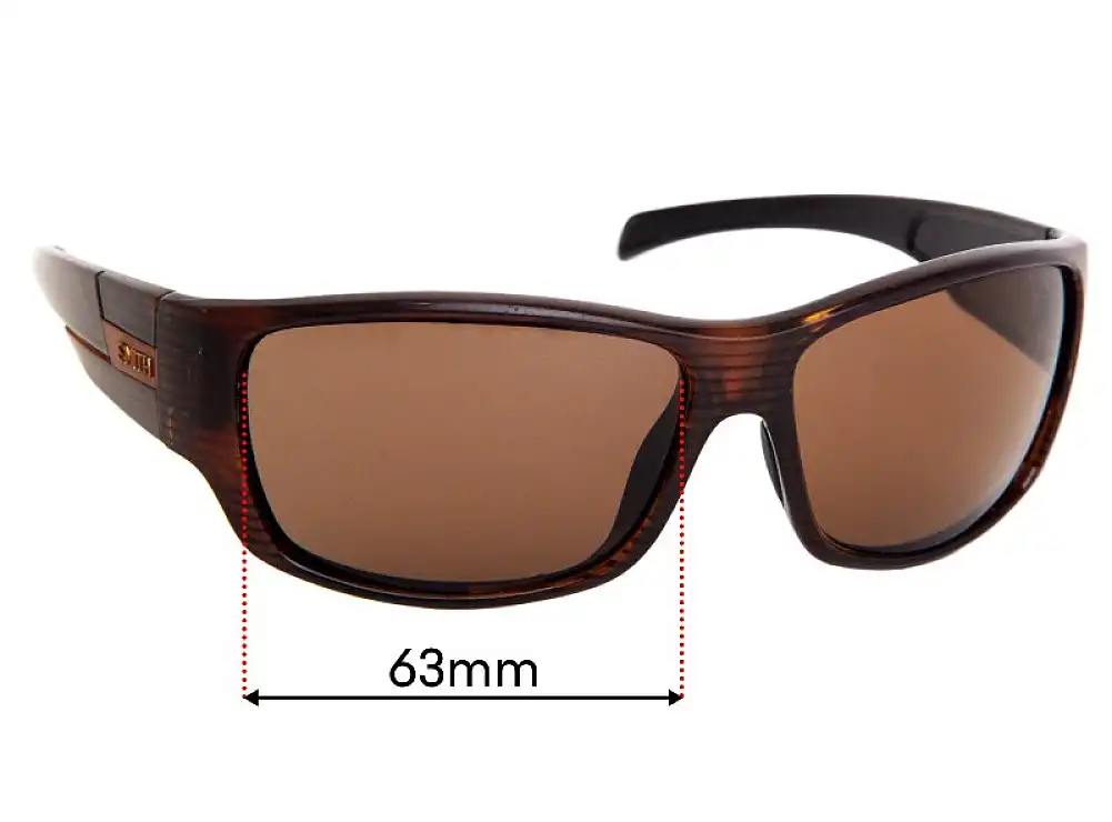 Sunglass Fix Ersatzgläser für Smith Unknown Model - 63mm Wide Sunglass Fix Ersatzgläser für Smith Unknown Model - 63mm Wide