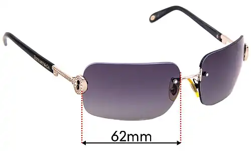 Sunglass Fix Ersatzgläser für Tiffany & Co TF 3024-B - 62mm Wide Tiffany & Co TF 3024-B Ersatzlinsen 62mm wide
