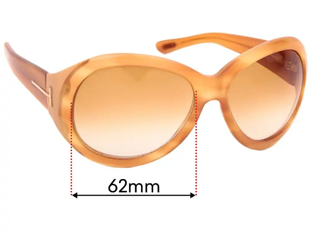 Sunglass Fix Ersatzgläser für Tom Ford Elizabeth TF27 - 62mm Wide Sunglass Fix Ersatzgläser für Tom Ford Elizabeth TF27 - 62mm Wide